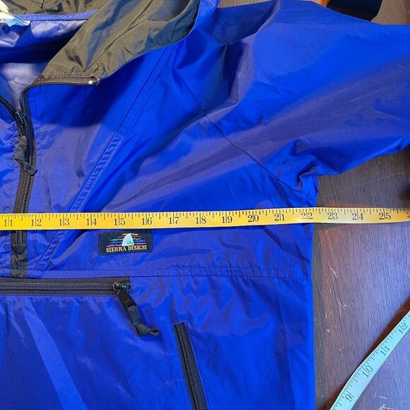 Vintage Sierra Designs Pullover Windbreaker Hoodie Mens M/L 1/2 Zip 90s Outdoor - Picture 10 of 12